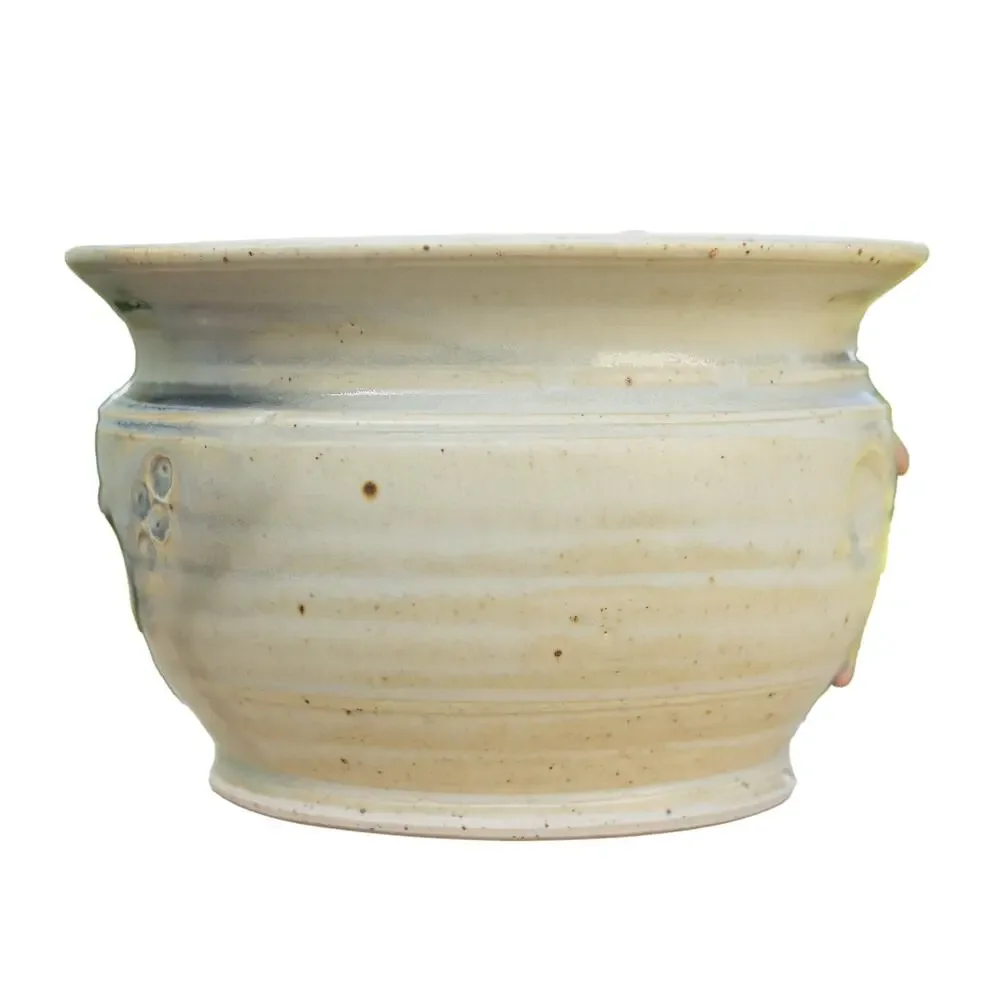 Vintage Hand-Thrown Studio Pottery Planter & Cachepot – Sage & Earth